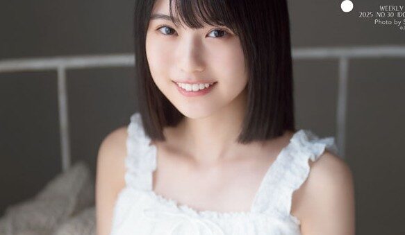 清楚なワンピースから「白いふともも」がチラリ! 乃木坂46・増田三莉音が『週刊少年チャンピオン』で人生初のソロ表紙を飾る