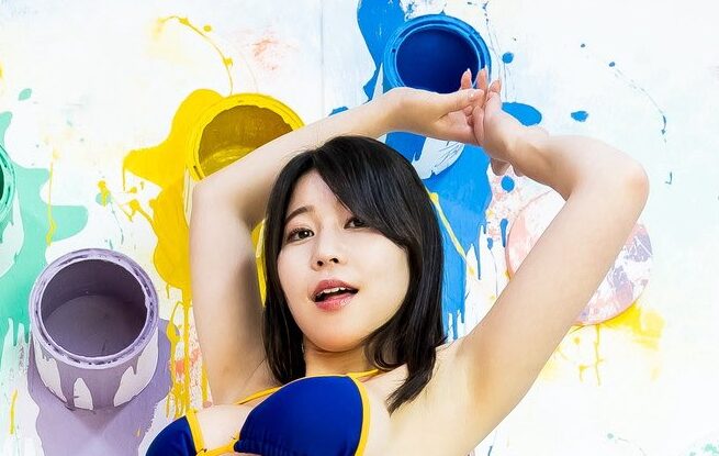 林未珠の「ハミ乳あらわなビキニ姿」に鼓動が早まる！