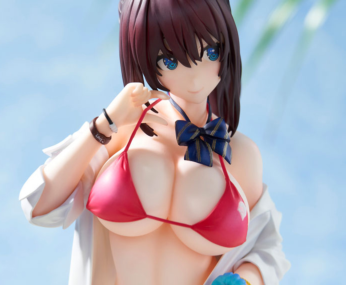 今にもこぼれ落ちそうなバストに視線釘付け!人気イラストレーター魔太郎氏が描く「常夏の誘惑ビキニ」から海凪まりながフィギュア化!