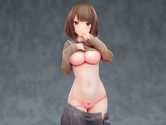 イラストレーター・秋乃える氏によるオリジナルイラスト「たくし上げJKちゃん」のフィギュアが登場!どこから見ても可愛く色っぽい
