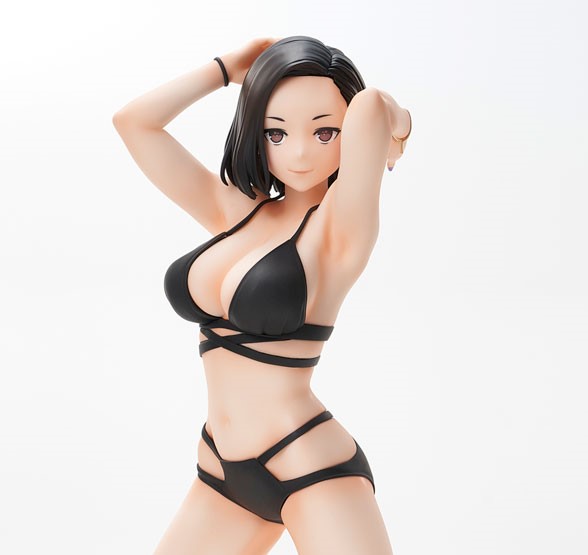 男を誘う魅惑のボディ！よむ氏の「がんばれ 同期ちゃん」より「先輩さん」が黒い水着姿で登場！