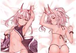 キュートなお尻や背中が非常にセクシー!『千年戦争アイギス』より「酒呑童子の娘 鬼刃姫」の抱き枕カバーが登場!