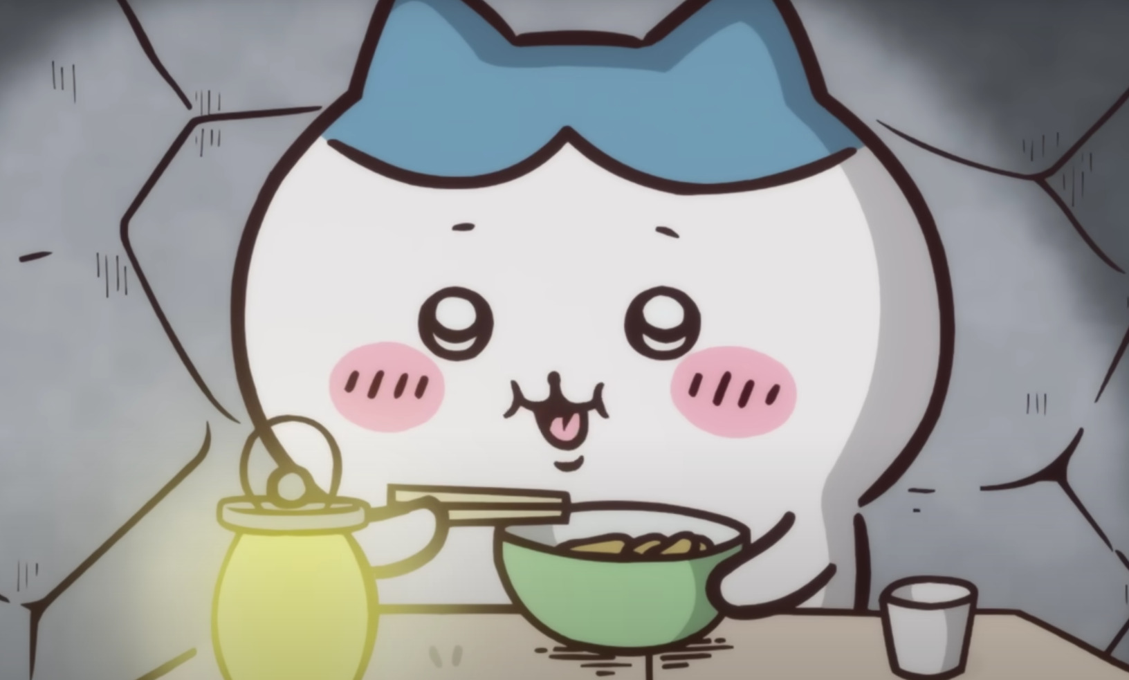 ハチワレが「うどんを食べてる」だけなのに癒やされるのはナゼ？テレビアニメ「ちいかわ」第59話　一人のときでもポジティブになれるのは「相手を信頼してる」から？【最新話レビュー】