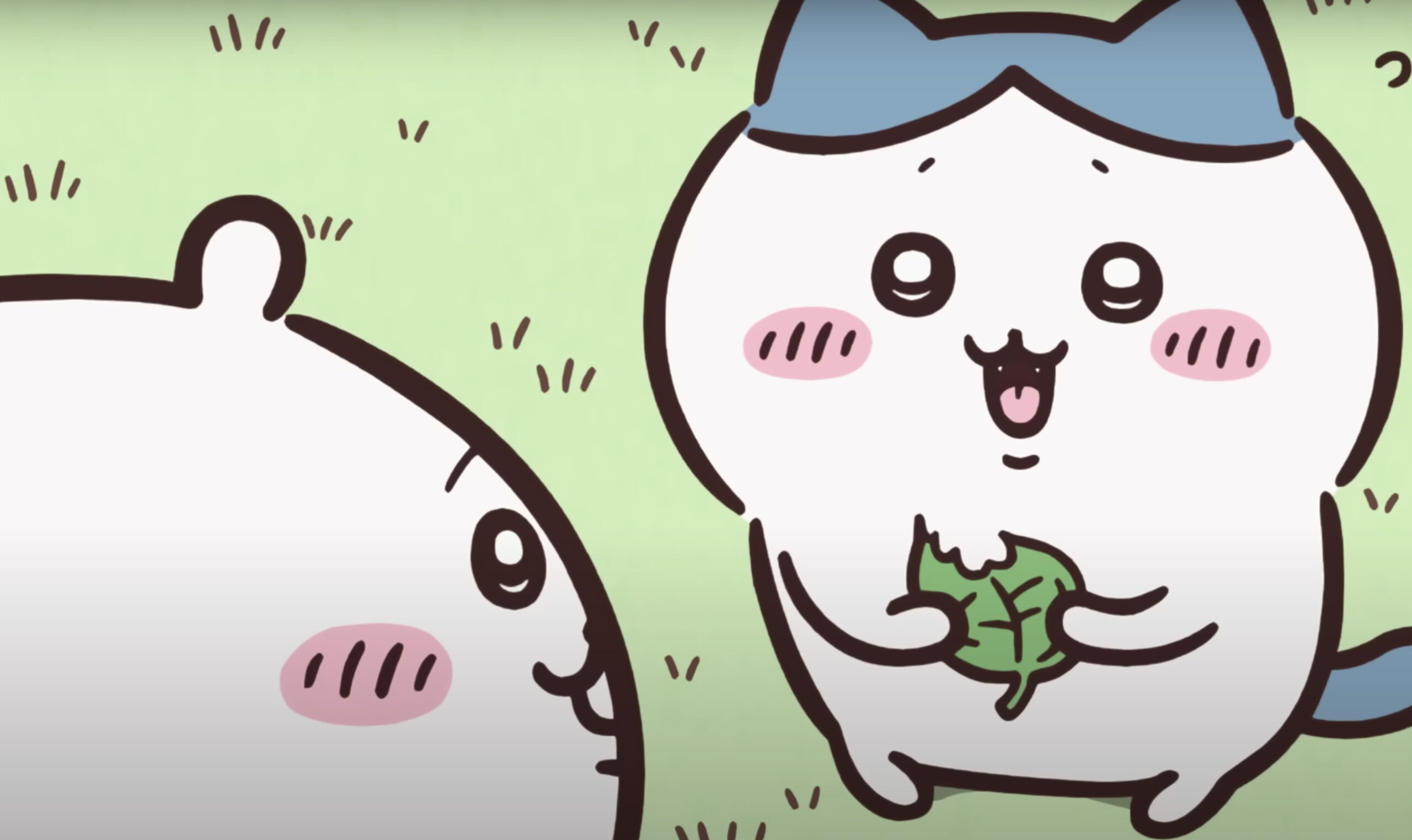 がんばったねハチワレ！「カメラをぎゅっ」とするカワイイ姿に胸キュン　テレビアニメ「ちいかわ」第78話　気持ちを分けられる友達がいるってステキなこと【最新話レビュー】