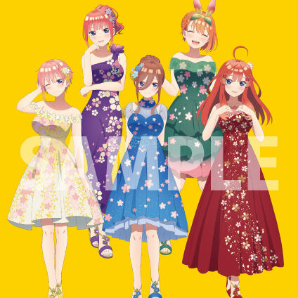 映画『五等分の花嫁』桜ドレスの五つ子描き下ろしイラストが公開！3/4(金)からタワレコ先行販売ポップアップ＆ブロマイド特典も