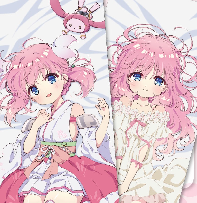 灰桜の「給仕衣装＆ネグリジェ姿」を新規描き下ろし！アニメ『プリマドール』の抱き枕カバーが新登場！