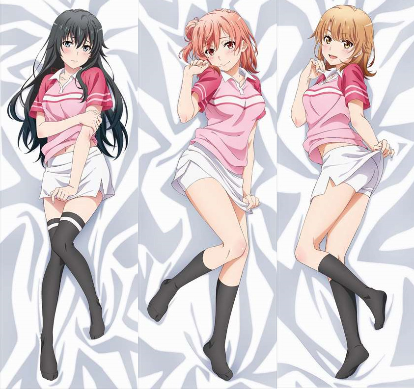 『やはり俺の青春ラブコメはまちがっている。完』のスムース抱き枕カバー（全3種）が新登場！テニスウェア姿の雪乃、結衣、いろはがデザイン