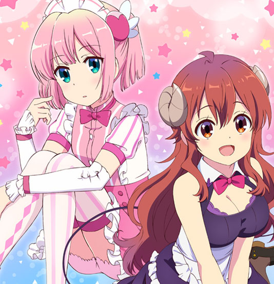 TVアニメ『まちカドまぞく』よりメイド服姿の優子と桃の描き下ろしイラストを使用したアイテムが新登場!